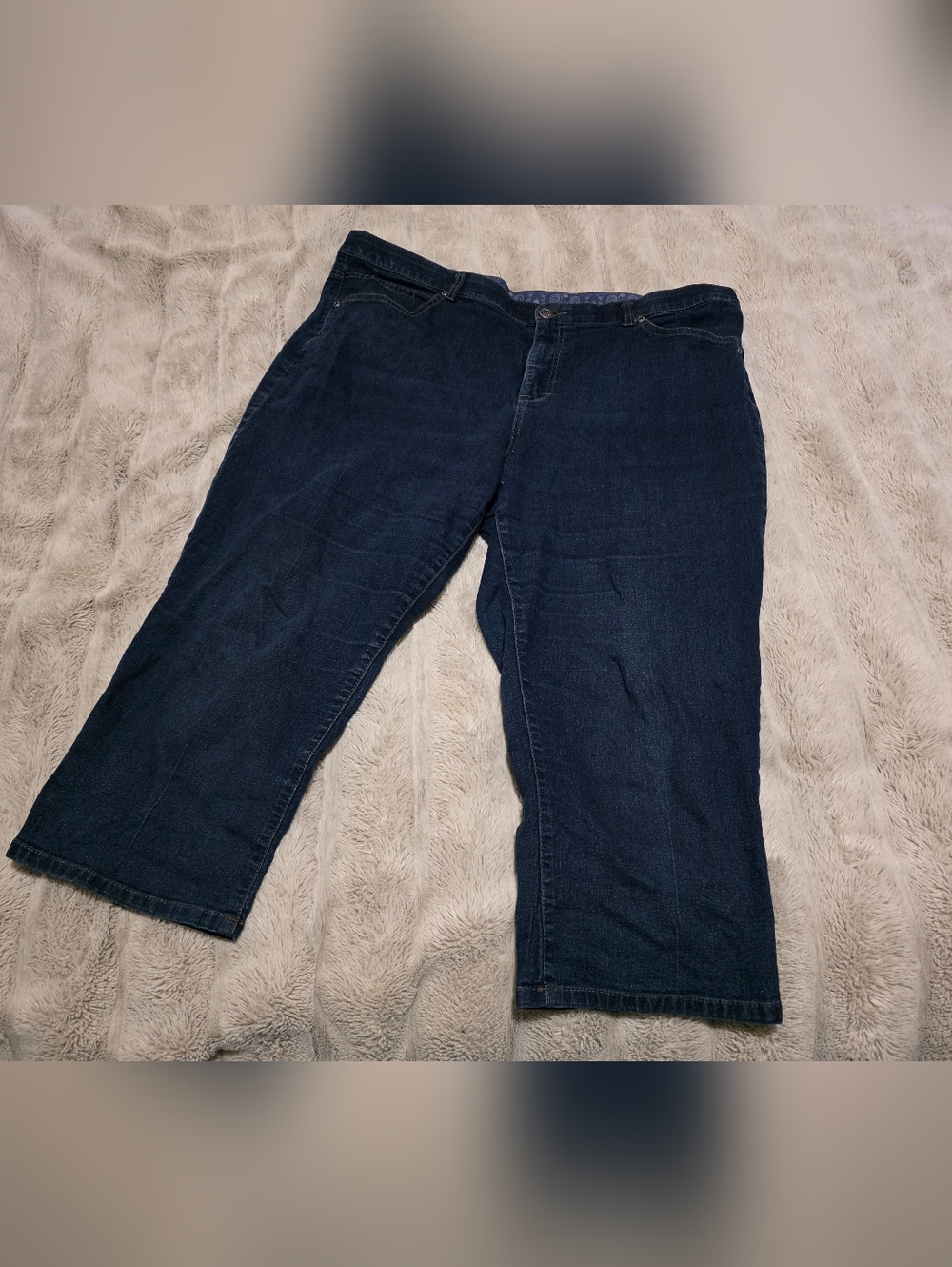 Faded Glory Dark Blue Stretch Capris
